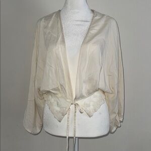 Rebellion Cream Lace Trim top